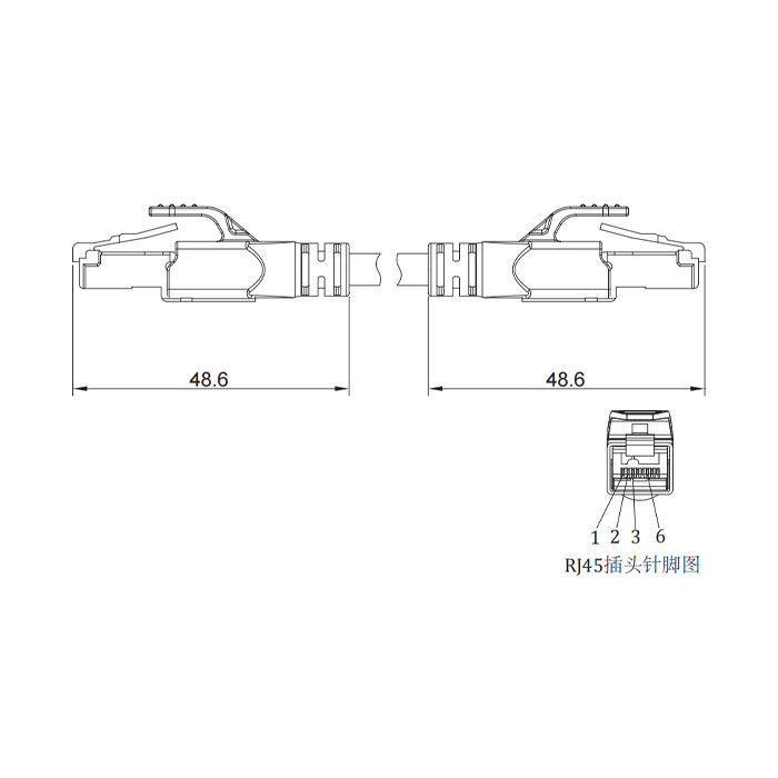 RJ45公頭直型轉(zhuǎn)RJ45公頭直型、雙端預(yù)鑄PUR柔性電纜、帶屏蔽、綠色護套、0C3041-xxx