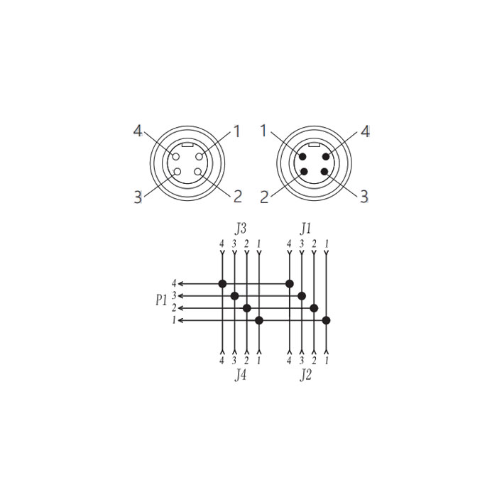 7/8”接口、4Pin、4端口、電源分線盒、270441