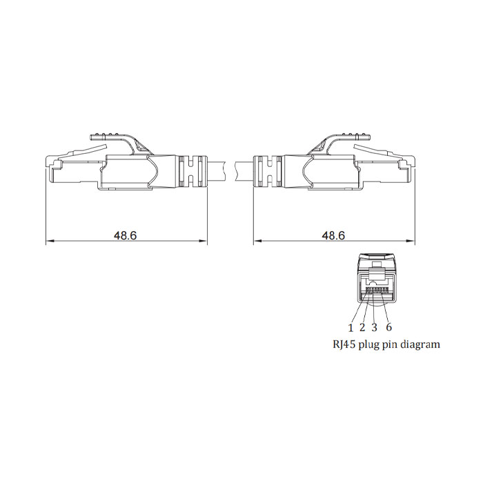 RJ45 male/RJ45 male、Double ended pre cast PVC shield non flexible cable、EtherCat network cable、Green sheath、0C3043-XXX