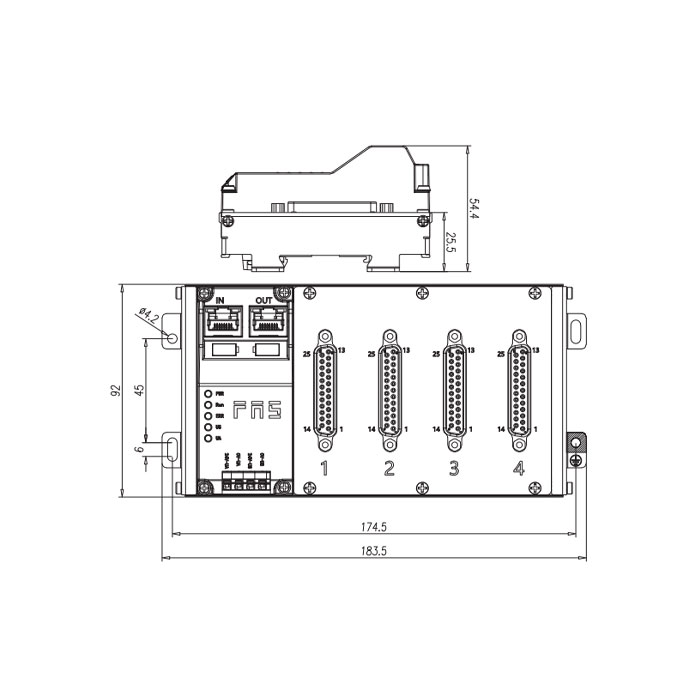 EtherCAT協議、64DI/DO 自適應、NPN、D-Sub接口、RJ45網口、IP20遠程模塊、009E92