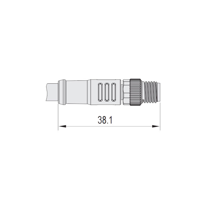 M8 3Pin、公頭直型、單端預鑄電纜、防焊渣PUR材質、橙色護套、63T521-XXX