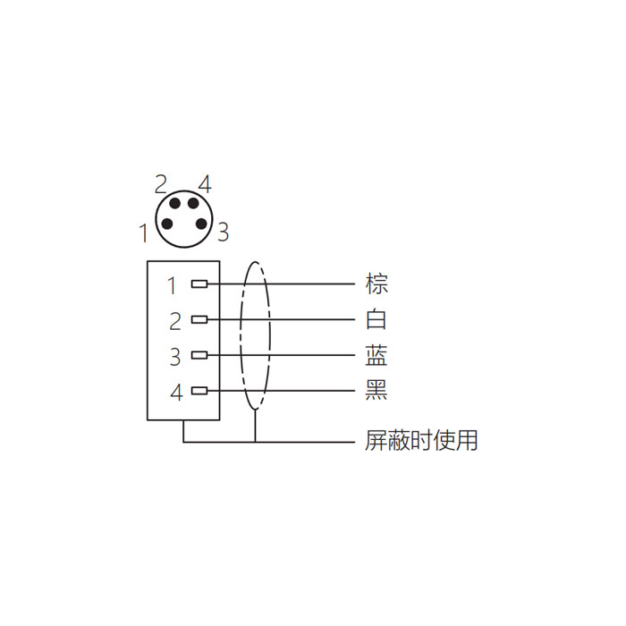 M8 4Pin、公頭直型、單端預鑄電纜、防焊渣PUR材質、橙色護套、63T561-XXX