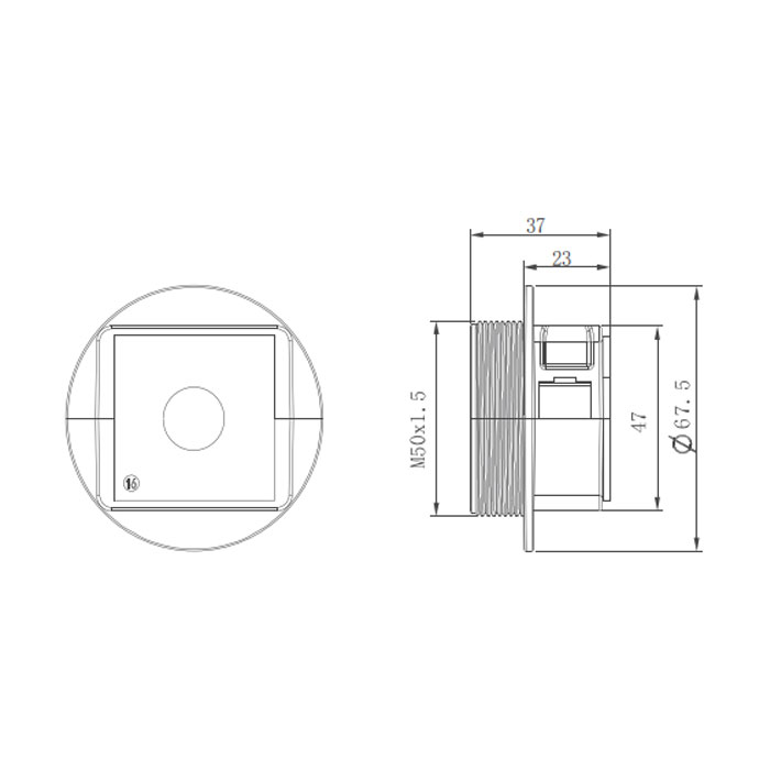 KBL電纜引入系統、螺紋規格M50x1.5、螺紋長度14 mm、KBL-QVT50/1、  047501