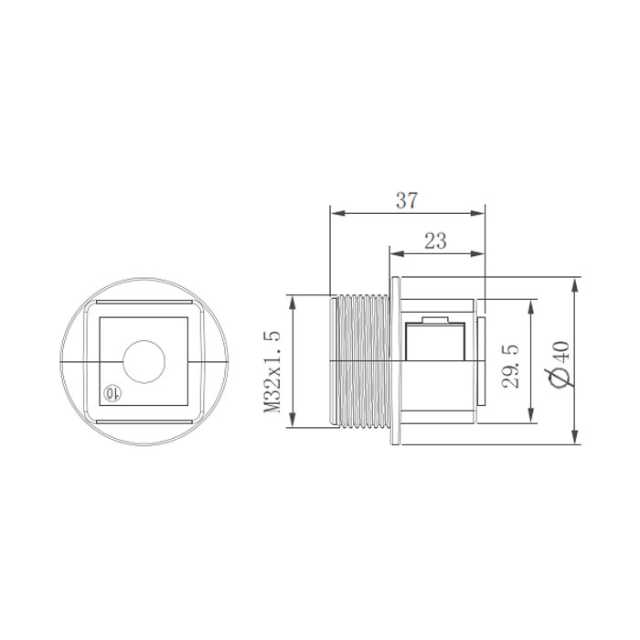 KBL電纜引入系統、螺紋規格M32x1.5、螺紋長度14 mm、KBL-QVT32、047321