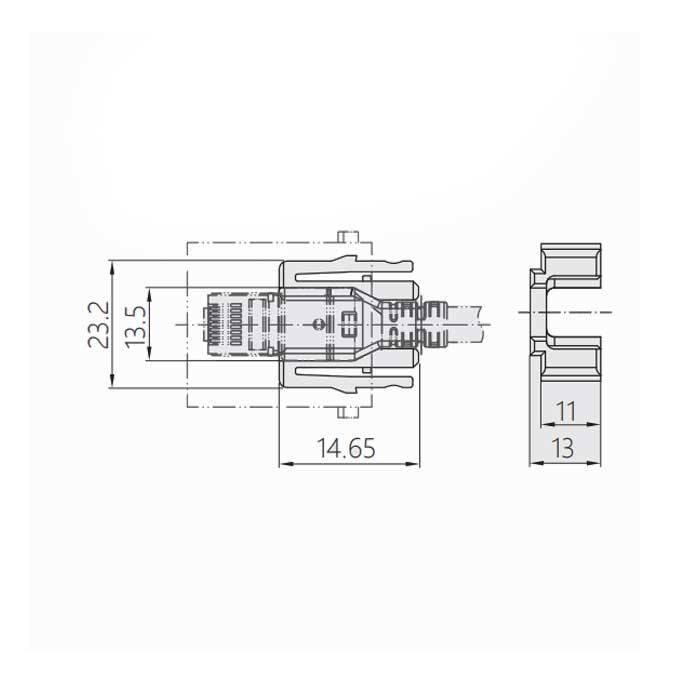 適配器插頭、HM-RJ45-8PIN、09454001520